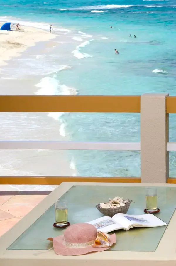 Your personal retreat — a cozy terrace corner with ocean breezes and island charm.